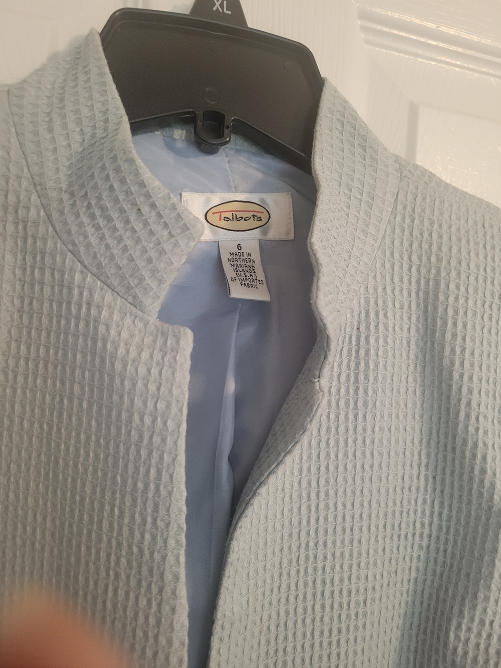 Talbots Women's Light Blue Textured Jacket